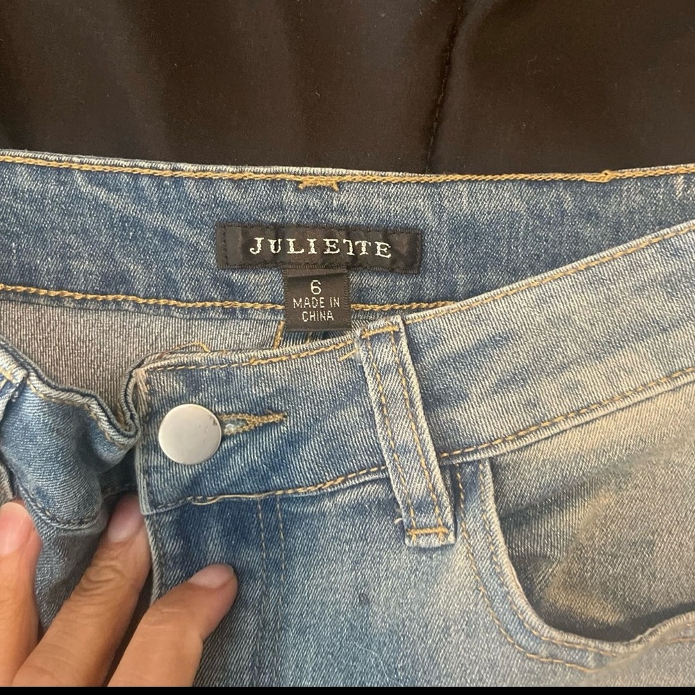 J.Lindeberg Blue Straight Leg Jeans with Floral Embellishment - Picture 3 of 3